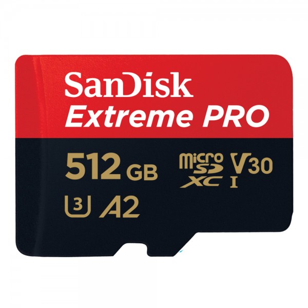 Extreme Pro Micro+Adapter 512GB Speeds170 UHS-I