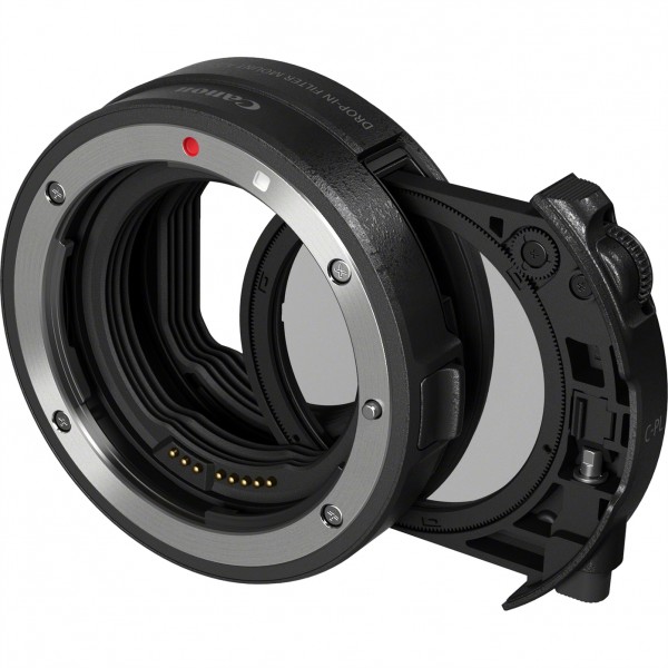 Canon Bajonettadapter mit Einsteckfilter-Halter EF-EOS R mit Zirkularpolfilter A